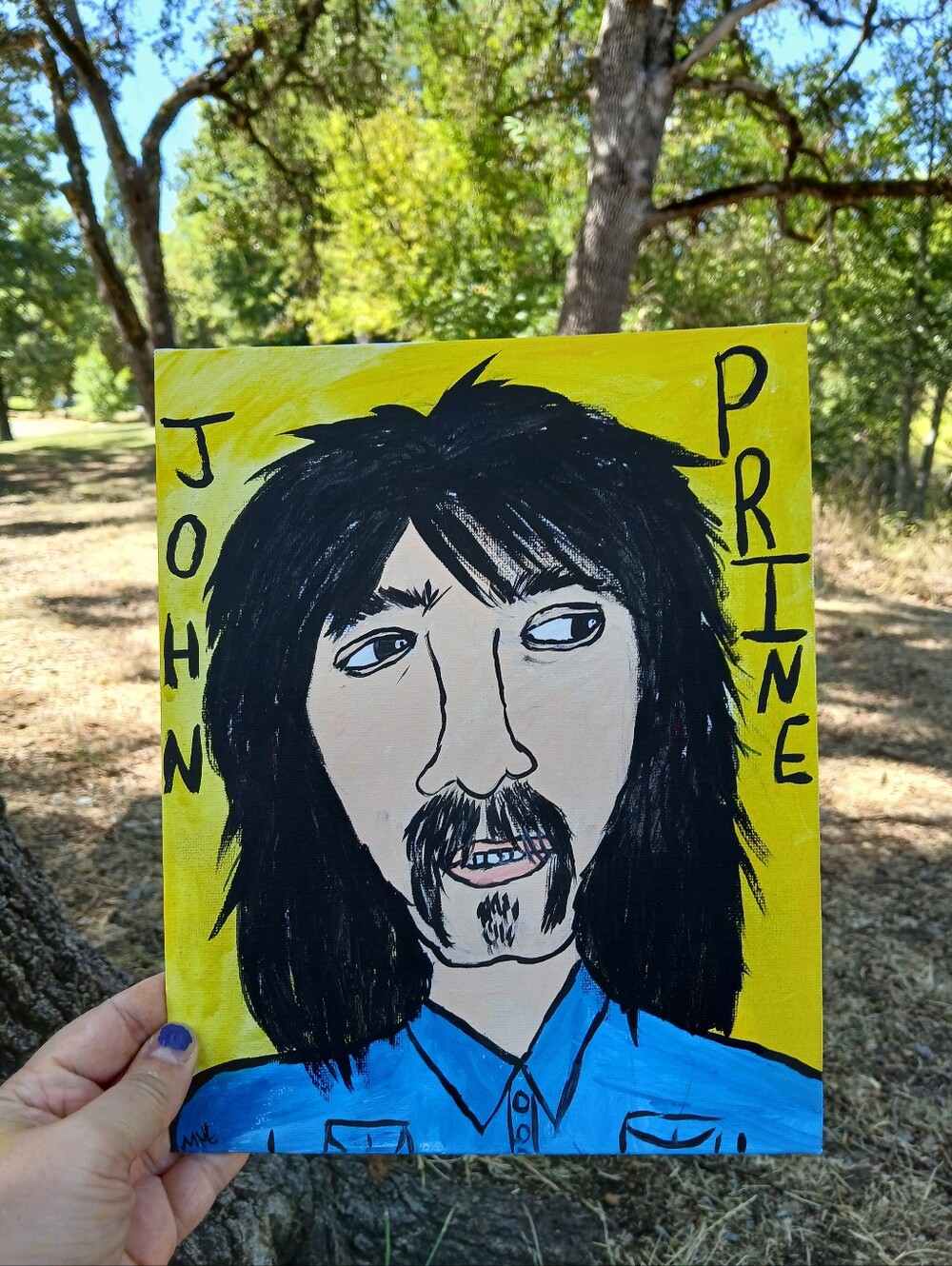 John Prine Portrait Painting Folk Art